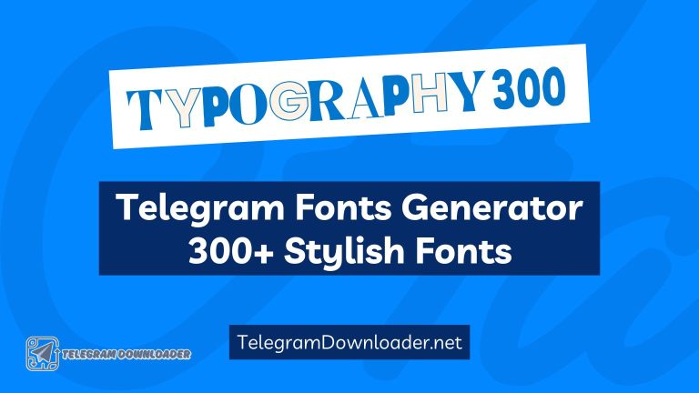 Telegram Fancy Fonts Generator