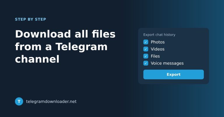 How to download all files from a Telegram channel at once