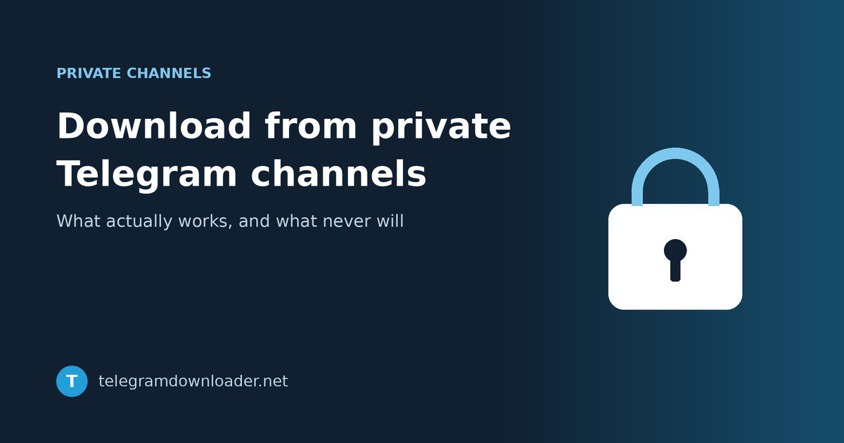 Download from private Telegram channels